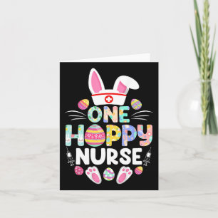 One Hoppy Nurse Funny Ostertag Familie Matching Karte