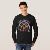 One Hoppy Teacher Rainbow  Teacher Easter Day 2023 T-Shirt (Vorne ganz)