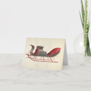 One Horse Open Sleigh - Weihnachten Karte