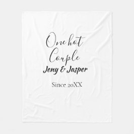 One hot couple add name since 20XX year date Fleecedecke