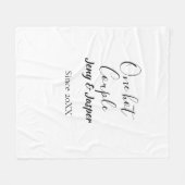 One hot couple add name since 20XX year date Fleecedecke (Vorderseite (Horizontal))