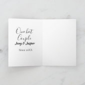One hot couple add name since 20XX year date Karte (Innenseite)