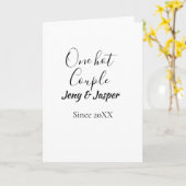One hot couple add name since 20XX year date Karte (Gelbe Blume)