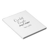 One hot couple add name since 20XX year date Notizblock (angewinkelt)