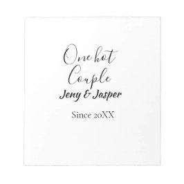 One hot couple add name since 20XX year date Notizblock