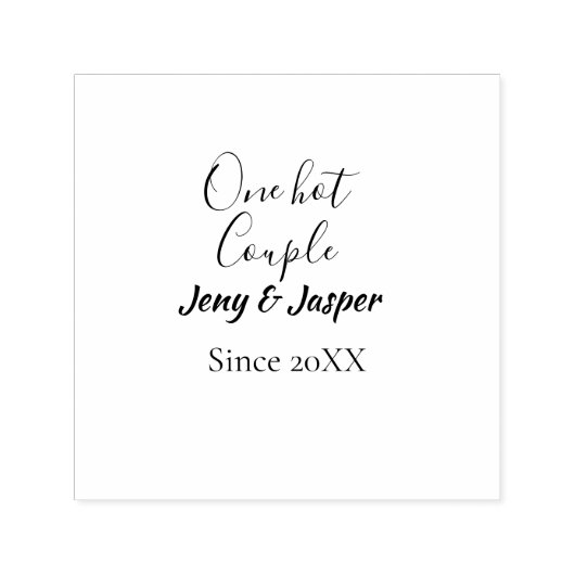 One hot couple add name since 20XX year date Permastempel (Design)