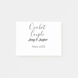 One hot couple add name since 20XX year date Post-it Klebezettel