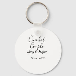 One hot couple add name since 20XX year date Schlüsselanhänger