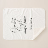 One hot couple add name since 20XX year date Sherpadecke (Vorderseite (Horizontal))