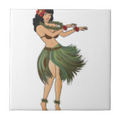 One Hula Girl Dancing Fliese (Vorderseite)