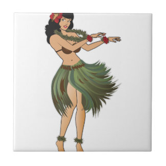 One Hula Girl Dancing Fliese