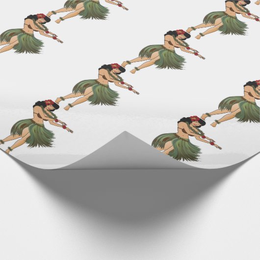 One Hula Girl Dancing Geschenkpapier (Ecke)