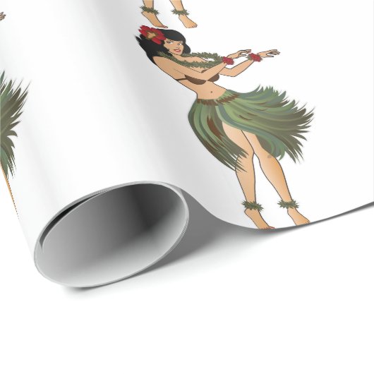 One Hula Girl Dancing Geschenkpapier (Rolleneckpunkt)
