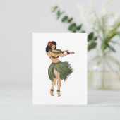 One Hula Girl Dancing Postkarte (Stehend Vorderseite)