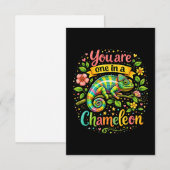 One in a Chameleon Dankeskarte (Vorne/Hinten)