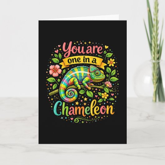 One in a Chameleon Feiertagskarte (Vorderseite)