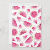 One In A Melon 1. Geburtstag Wassermelone Einladung (Rückseite)
