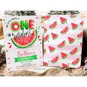 One In A Melon 1. Geburtstag Wassermelone  Einladung