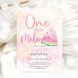 One In A Melon 1. Geburtstagseinladung Einladung