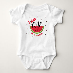One in a Melon 1. Geburtstagsfeier Baby Strampler