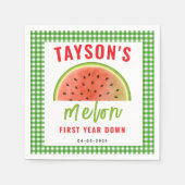 One in a Melon 1st Birthday – Cute Watermelon Serviette (Vorderseite)