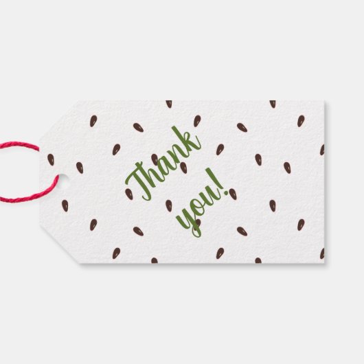 One in a Melon 1st Birthday Party Geschenkanhänger (Rückseite Horizontal)