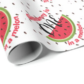 One in a Melon 1st Birthday Party Geschenkpapier (Rolleneckpunkt)
