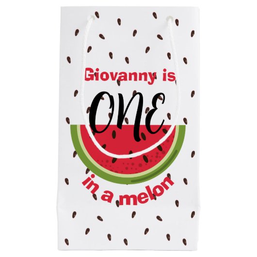 One in a Melon 1st Birthday Party Kleine Geschenktüte (Vorderseite)