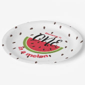 One in a Melon 1st Birthday Party Pappteller (Schrägansicht)