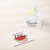 One in a Melon 1st Birthday Party Rechteckiger Pappuntersetzer (Vor Ort)