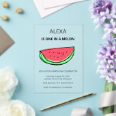 One in a Melon 1st Birthday Watermelon Birthday Acryleinladungen (In Situ (Hochzeit))