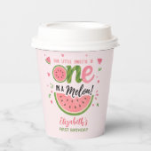 One in a Melon! Birthday Girl Celebration Pappbecher (Vorderseite)