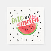 One In a Melon Birthday Napkin - Red Serviette (Vorderseite)