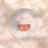 One In A Melon Cute First Birthday Party Pappteller