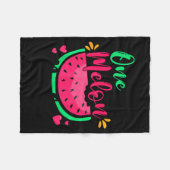 One In A Melon Dada Summer Birthday Party Matching Fleecedecke (Vorderseite (Horizontal))