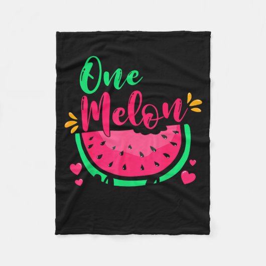 One In A Melon Dada Summer Birthday Party Matching Fleecedecke (Vorderseite)