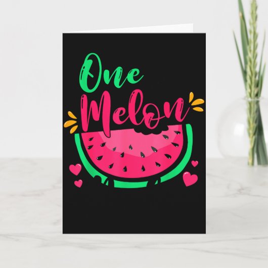One In A Melon Dada Summer Birthday Party Matching Karte (Vorderseite)