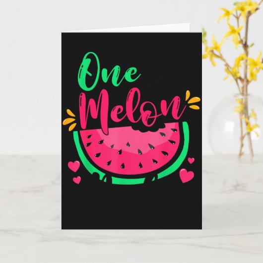 One In A Melon Dada Summer Birthday Party Matching Karte (Gelbe Blume)