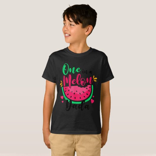 One In A Melon Dada Summer Birthday Party Matching T-Shirt (Vorne ganz)