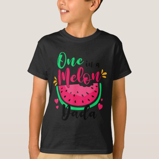 One In A Melon Dada Summer Birthday Party Matching T-Shirt (Vorderseite)