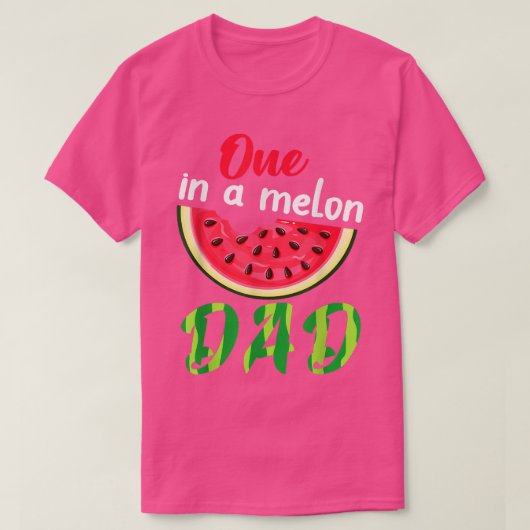 One in a Melon Daddy Dada Watermelon Frucht Coole T-Shirt (Design vorne)