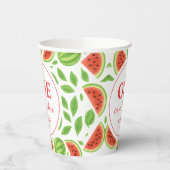 One In A Melon Erster Geburtstag Pappbecher (Links)