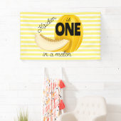 One in a Melon First 1st Birthday Party Banner (Insitu)