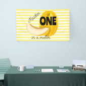 One in a Melon First 1st Birthday Party Banner (Messeveranstaltung)
