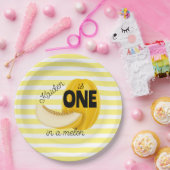 One in a Melon First 1st Birthday Party Pappteller (Party)