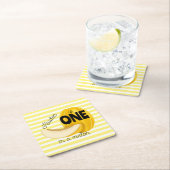 One in a Melon First 1st Birthday Party Rechteckiger Pappuntersetzer (Vor Ort)