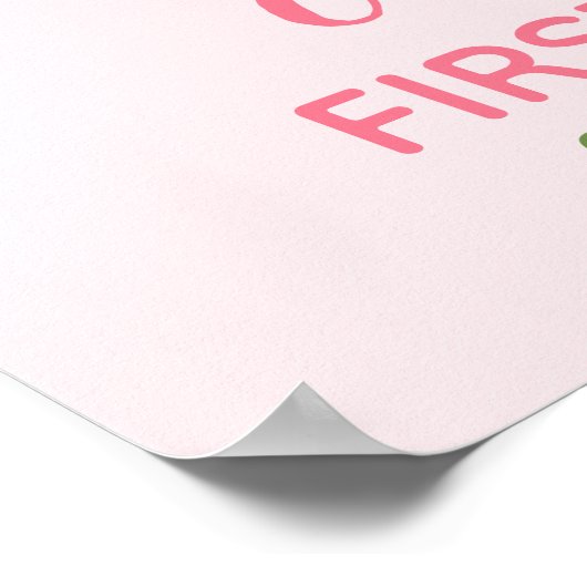 One in a Melon First Birthday Girl Party Poster (Ecke)