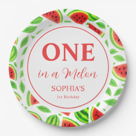 One In A Melon First Birthday Pappteller