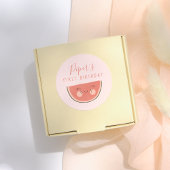 One In A Melon First Birthday Party  Runder Aufkleber