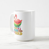 One in a Melon Flamingo - Funny Tropical Bird Kaffeetasse (Vorderseite Links)